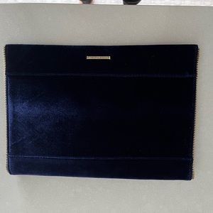 Rebecca Minkoff blue suede clutch